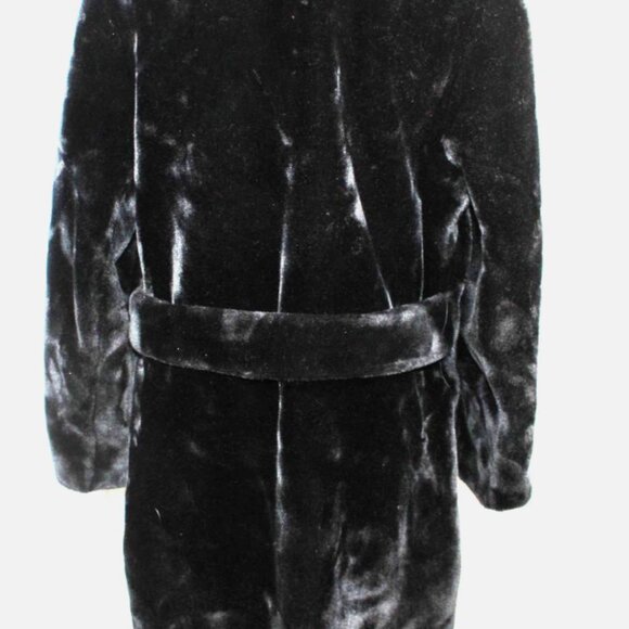 Vintage Faux Fur Coat Dark Brown M 8 Made in USA Dubrowski & Perlbinder - Picture 10 of 10